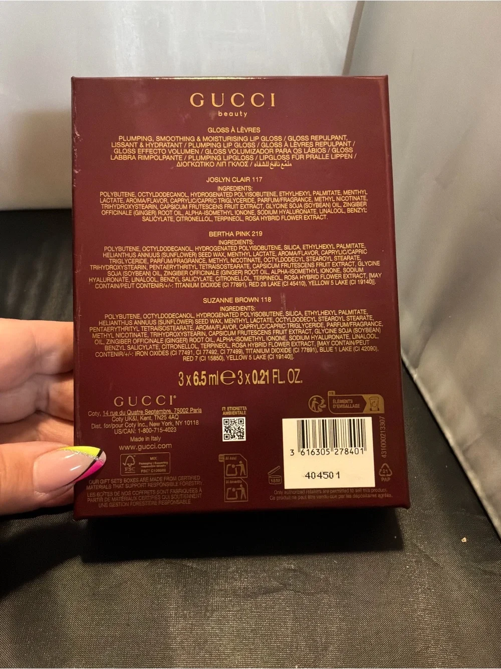 Gucci Lip Gloss Trio — Clear, Pink, Brown